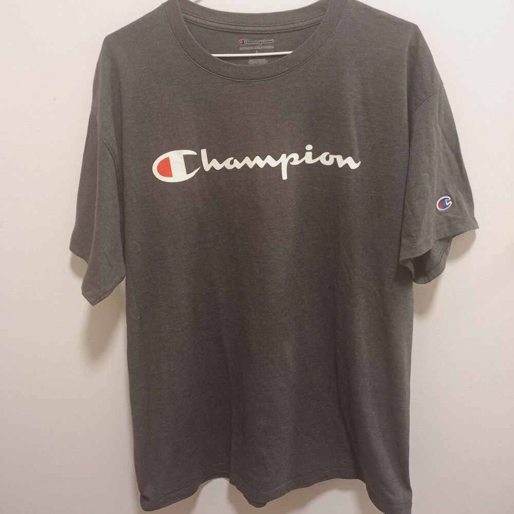 Champion Men’s Authentic Athleticwear T-Shirt Dark Gray Size Large Short Sleeve
